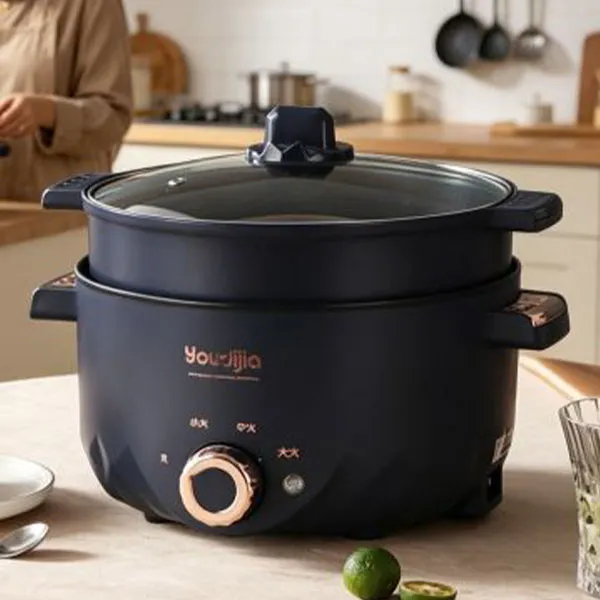 3L Double Layers Cooking Pot Rice Noodles Eggs Cooker Boiler Electric Steamer