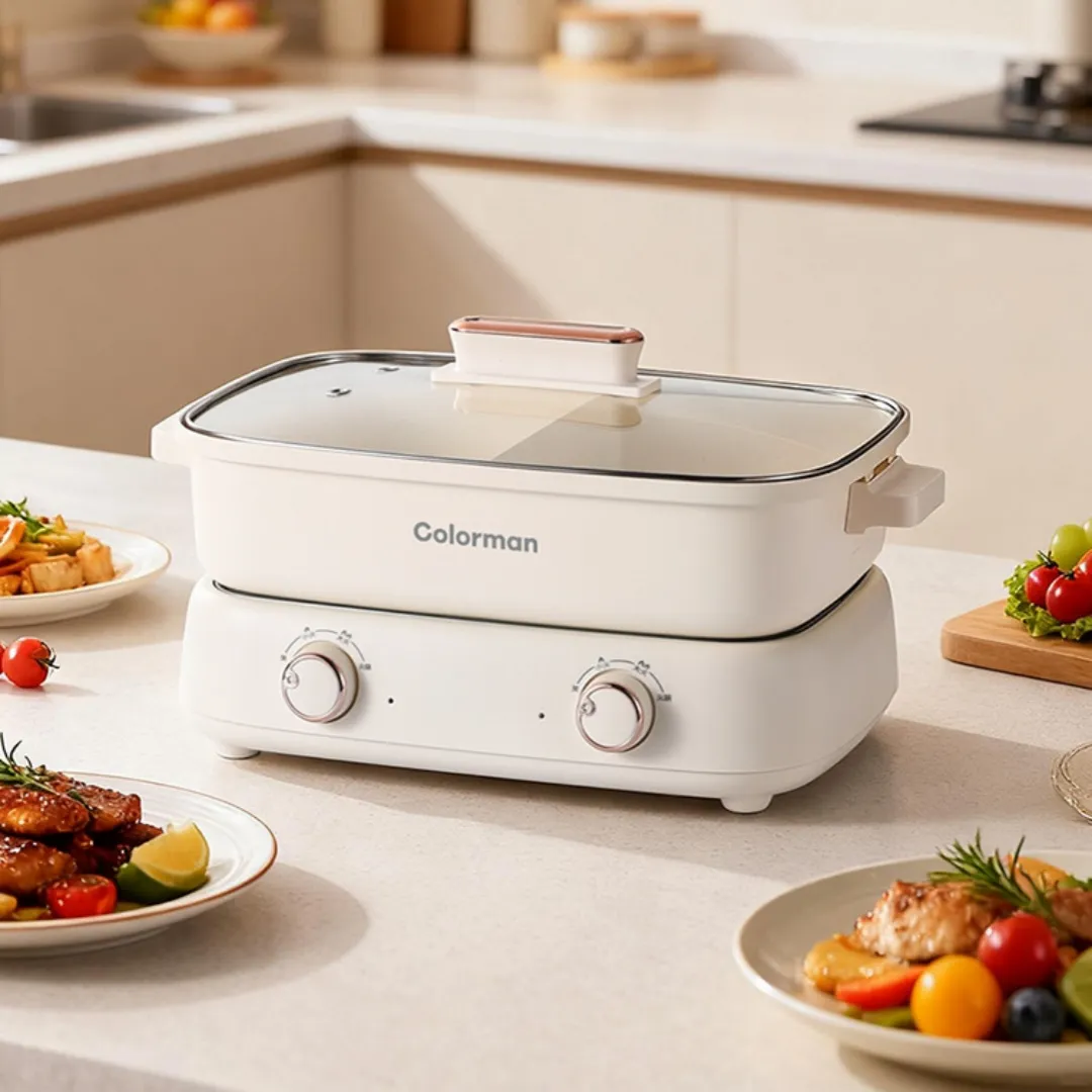 Electric Cooking Pot Multifunctional Stir-fry Hot Pot Electric Grill And Cooker