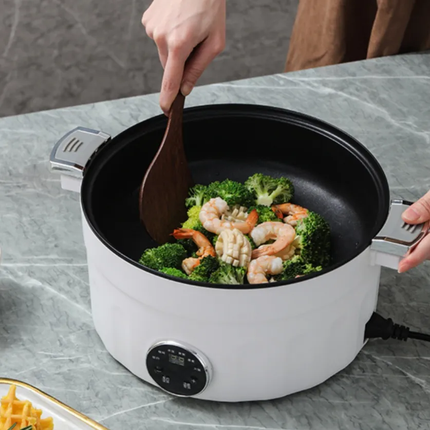 Multi Function Electric Pot Small Micro Pressure Large Hot Pot Noodle Cooker With Glass Lid