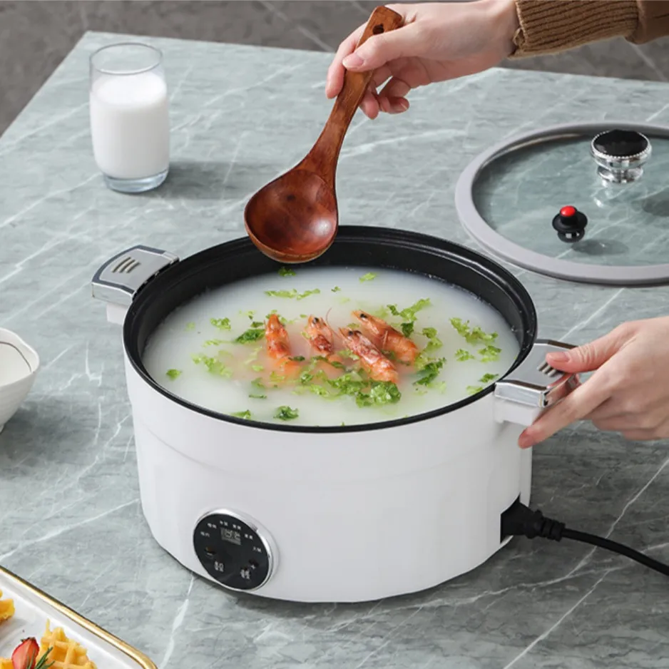 Multi Function Electric Pot Small Micro Pressure Large Hot Pot Noodle Cooker With Glass Lid
