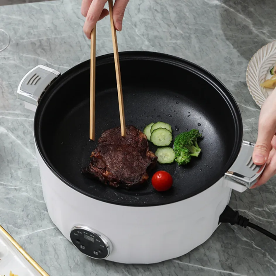 Multi Function Electric Pot Small Micro Pressure Large Hot Pot Noodle Cooker With Glass Lid