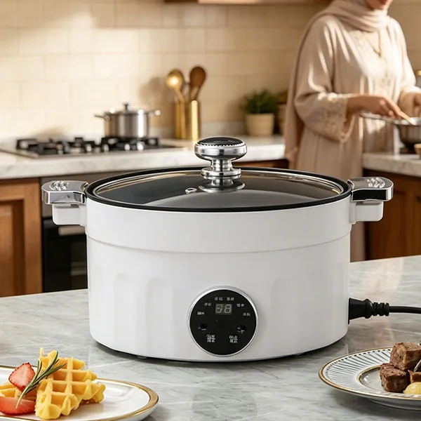 Multi Function Electric Pot Small Micro Pressure Large Hot Pot Noodle Cooker With Glass Lid
