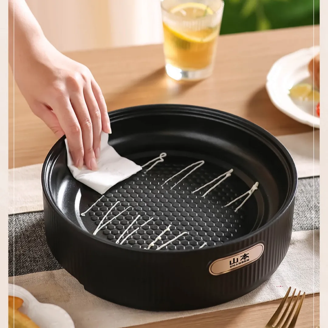 Electric Cookware Korean Style Non Stick Multi Use Deep Barbecue Pan Maker With Glass Lid