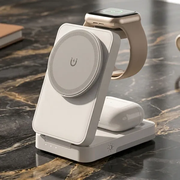 All-in-one Wireless Charging Station For Phone Watch And Earbuds Mobile Phone Stand