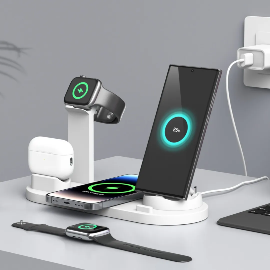 3 In 1 Mobile Phone Station Charging Samsung And I Phone Type C PIN And NFC With Watch Stand