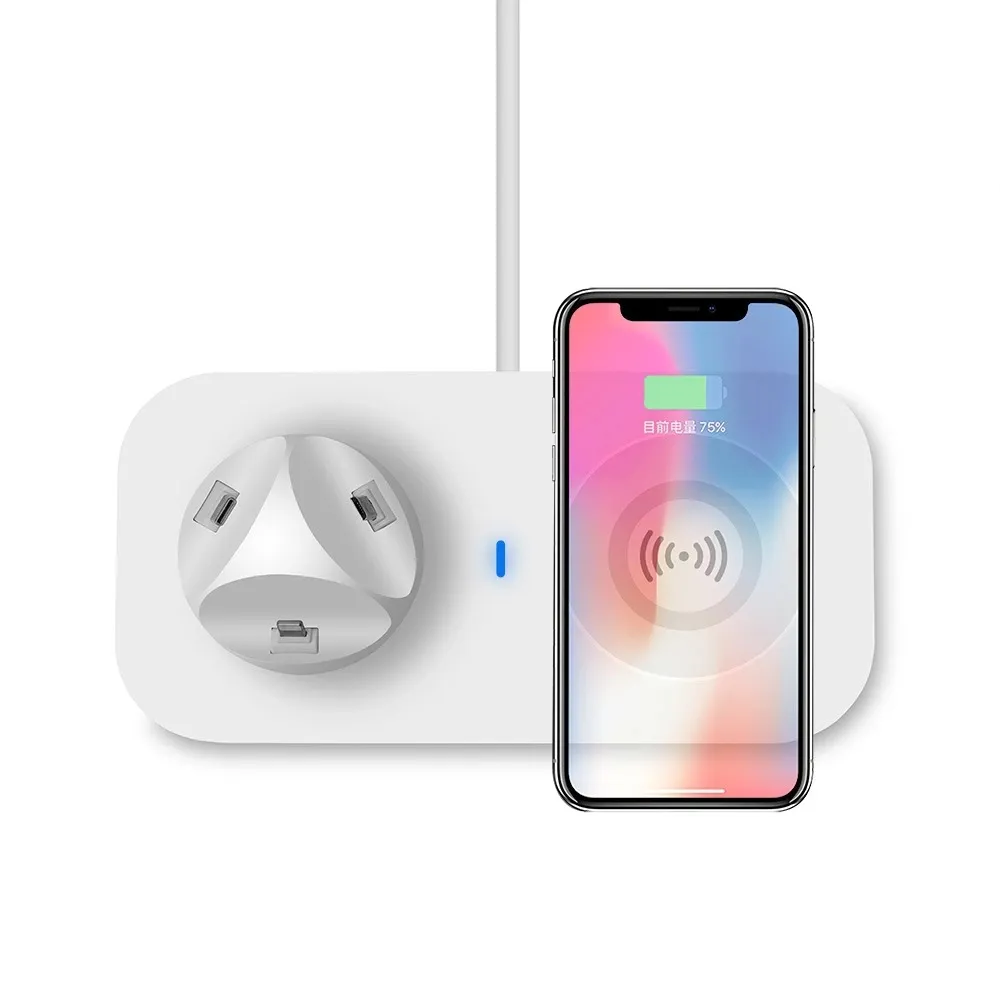 3 In 1 Mobile Phone Station Charger Samsung And I Phone Type C PIN Charging And NFC With Wireless