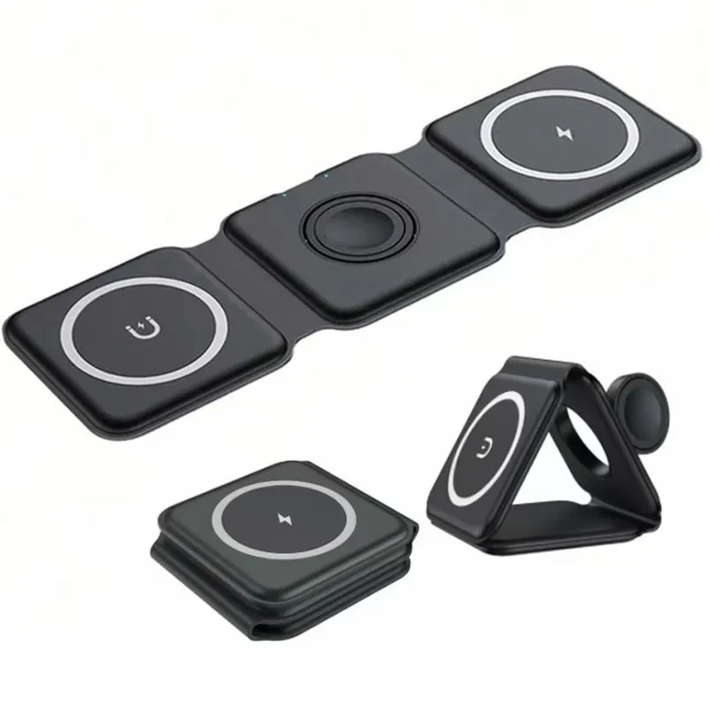 3-in-1 Wireless Charging Station For Phone, Watch, & Earbuds