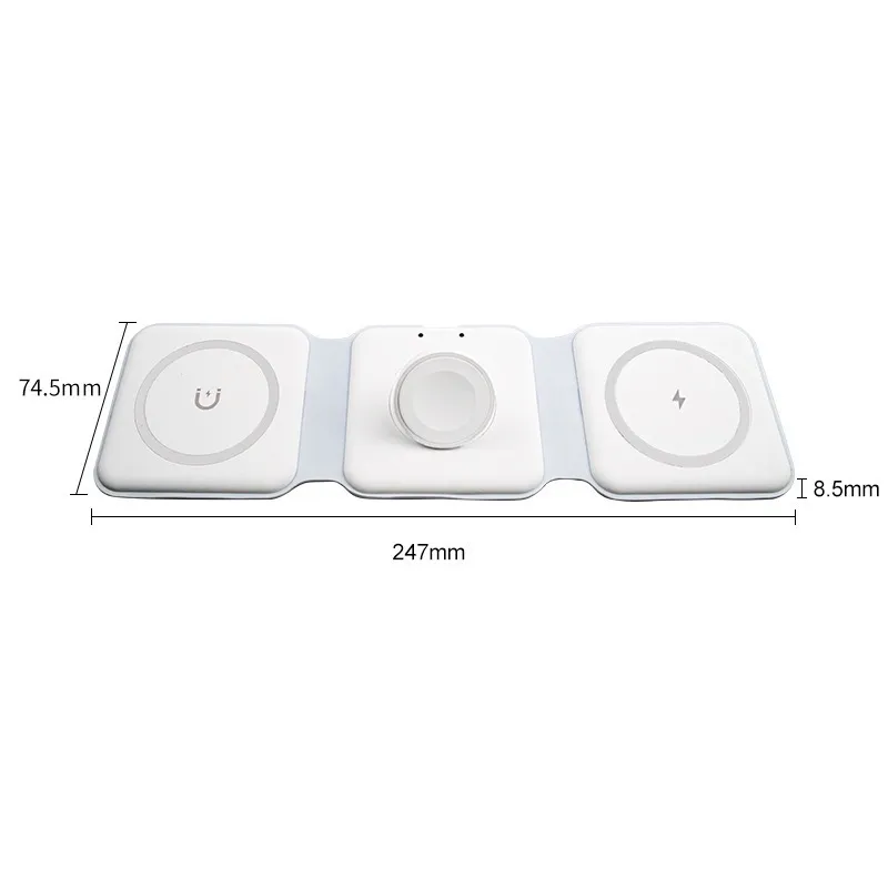 3-in-1 Wireless Charging Station For Phone, Watch, & Earbuds