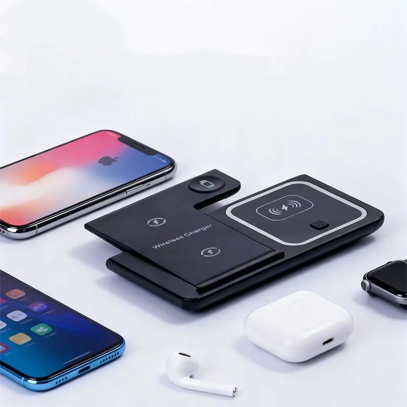 3-in-1 Wireless Charging Station Fast Charging Apple Phones For Watches And Earbuds