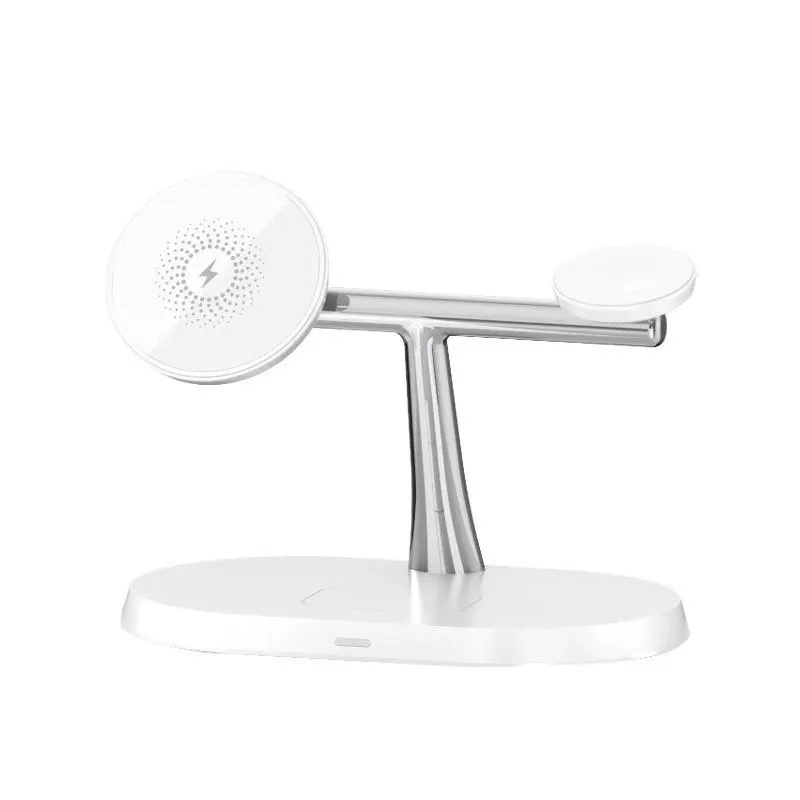 3-in-1 Magnetic Wireless Charging Station For Phone Watch And Earbuds Mobile Phone Stand