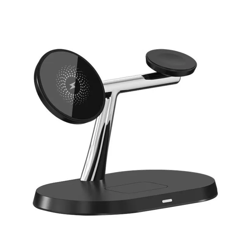 3-in-1 Magnetic Wireless Charging Station For Phone Watch And Earbuds Mobile Phone Stand