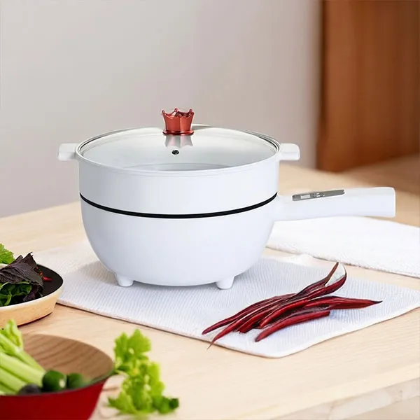 3L Electric Cooker Steamer Pot With Glass Lid Automatic Electric Cooker