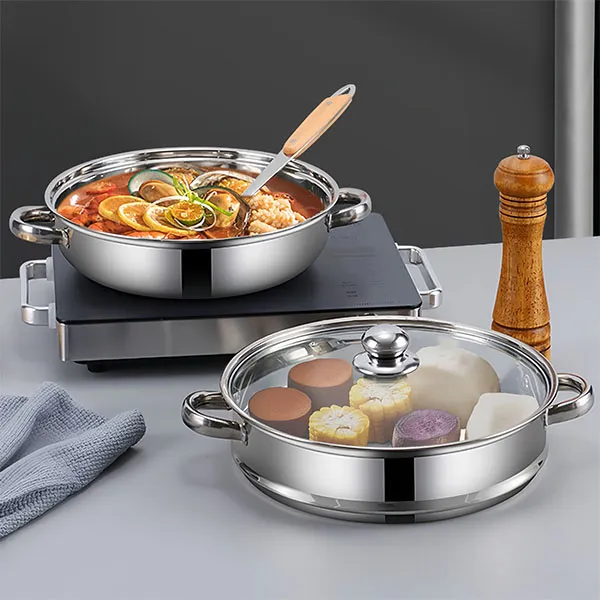 Stainless Steel Multi Functional Breakfast Hot Pot Steaming And Cooking Pot Set