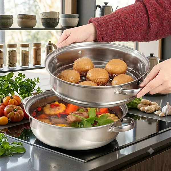 Stainless Steel Multi Functional Breakfast Hot Pot Steaming And Cooking Pot Set