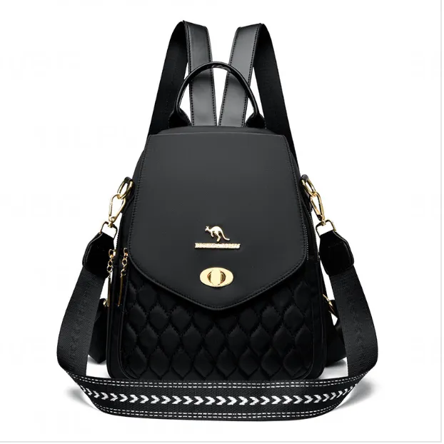 Stylish Quilted Design Large Capacity Travel Adjustable Strap Unisex Convertible Backpack