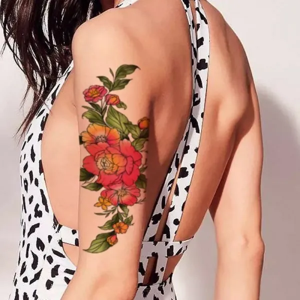 Floral Temporary Tattoo Sleeve