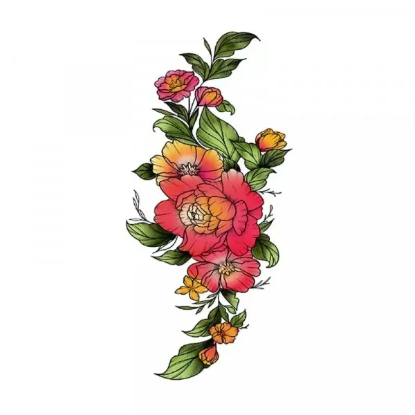 Floral Temporary Tattoo Sleeve
