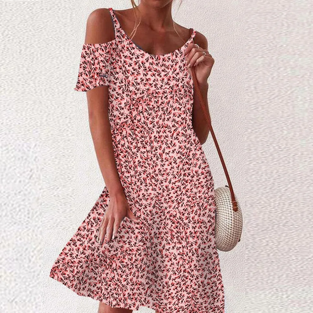Floral Off-the-Shoulder Summer Dress