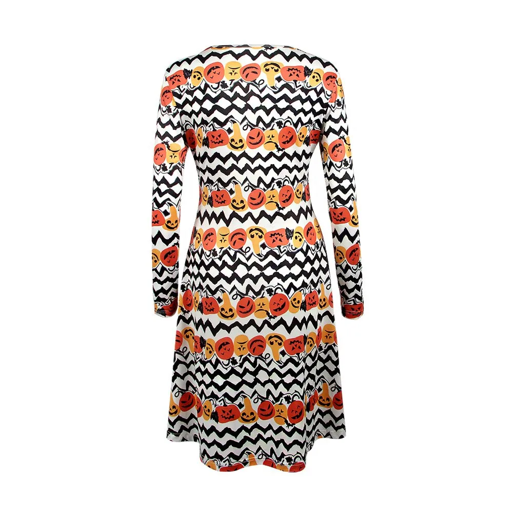 Halloween Themed Long-Sleeve Dress