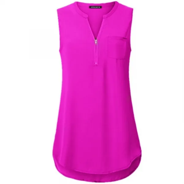 Elegant Green Sleeveless Blouse with Notched Neck & Flare Sleeves