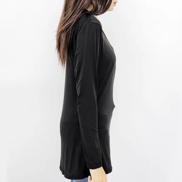 V-Neck Blouse Ruffled 3/4 Sleeves Above Knee Length Perfect for Casual Occasions