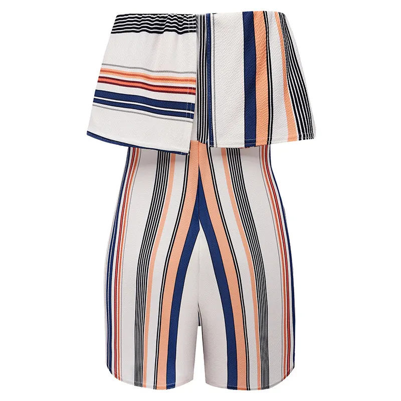 Striped Strapless Summer Romper