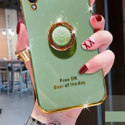 Luxury Transparent Pop Socket Cover in Green for All Samsung Series
