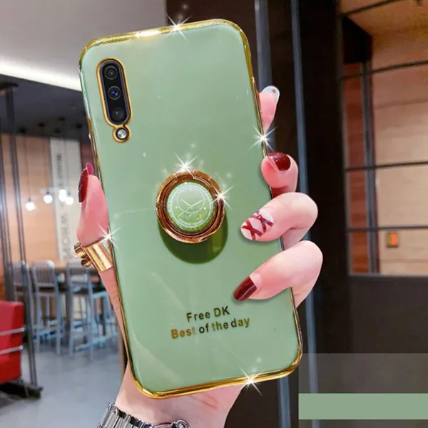 Luxury Transparent Pop Socket Cover in Green for All Samsung Series