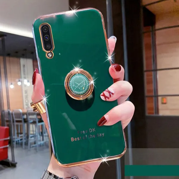 Luxury Transparent Pop Socket Cover in Green for All Samsung Series