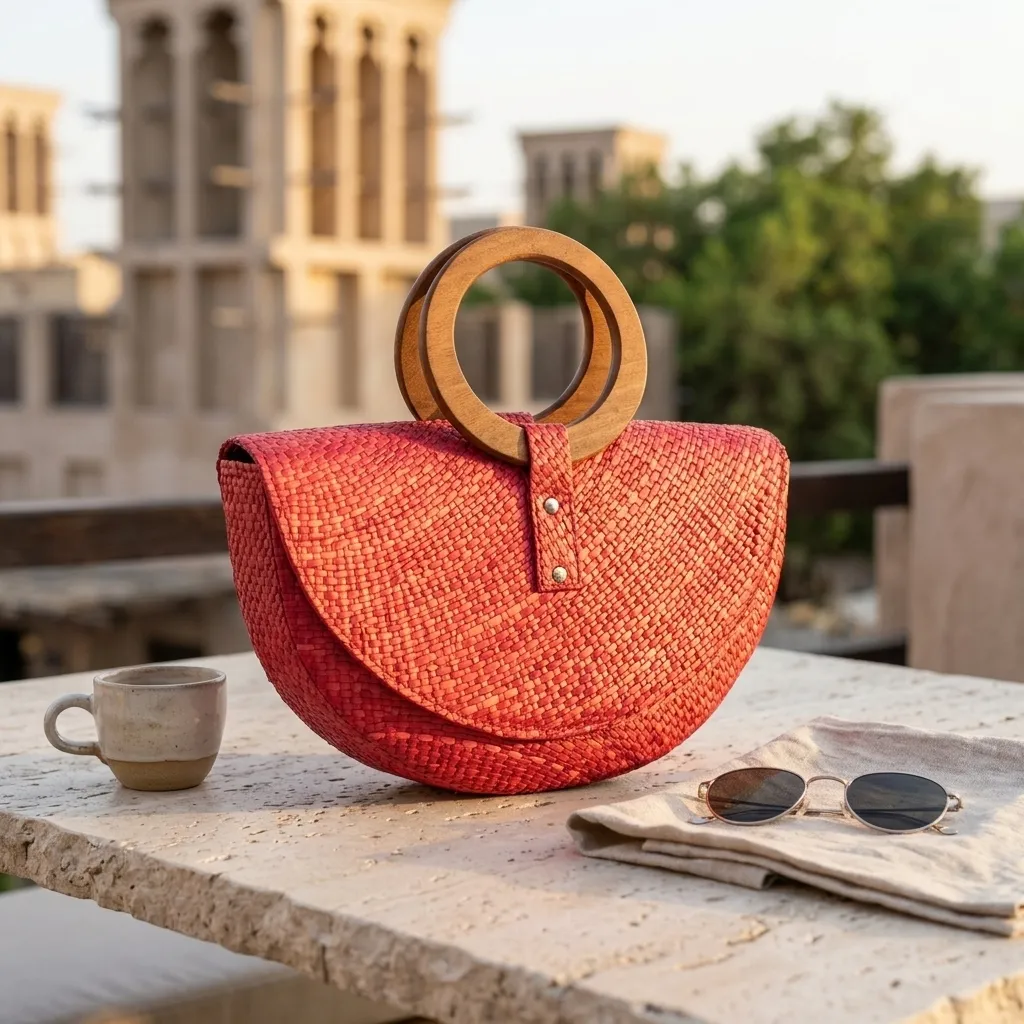 Handwoven Rose Luna Halfmoon