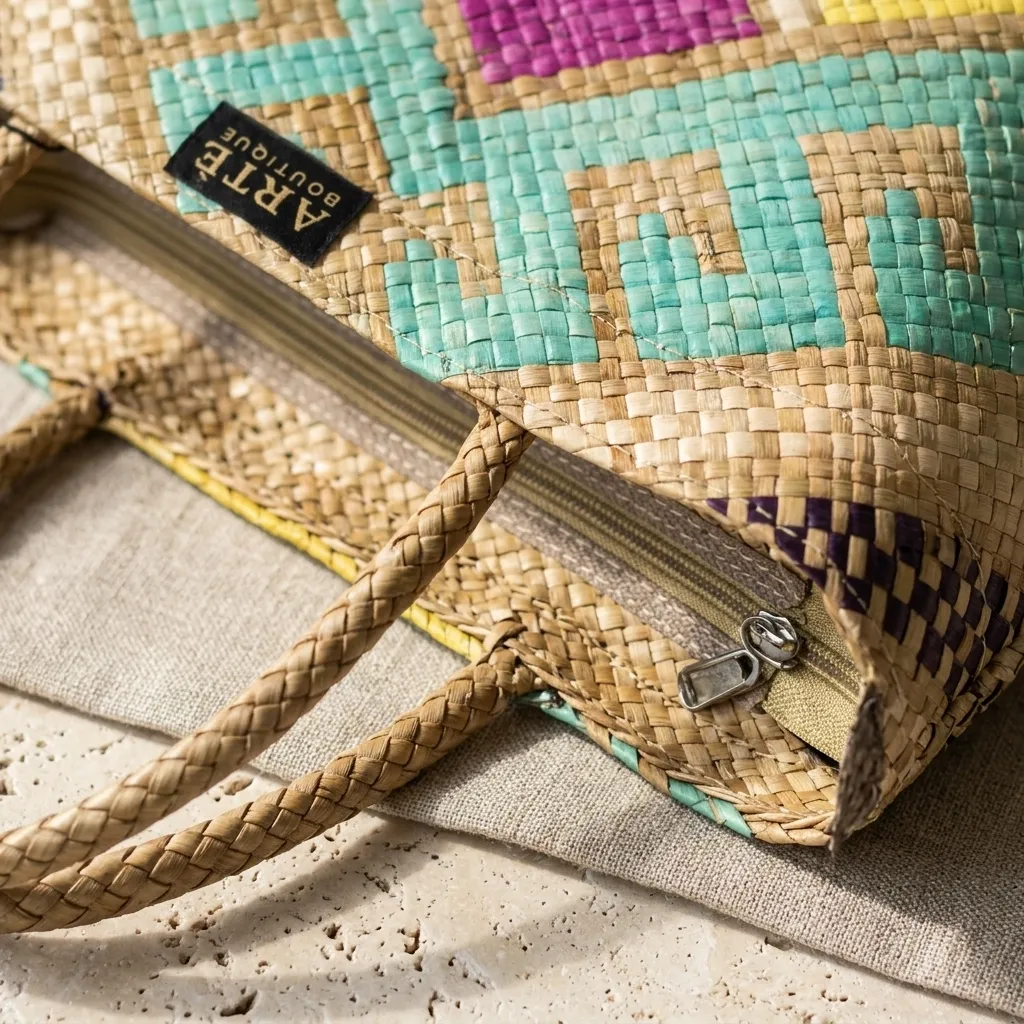 Handwoven Artisan Geo Tote - Small (002)