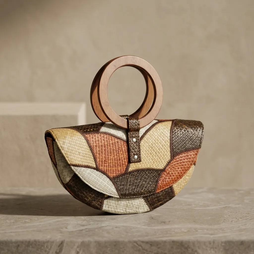 Artisanal Woven Halfmoon Brown