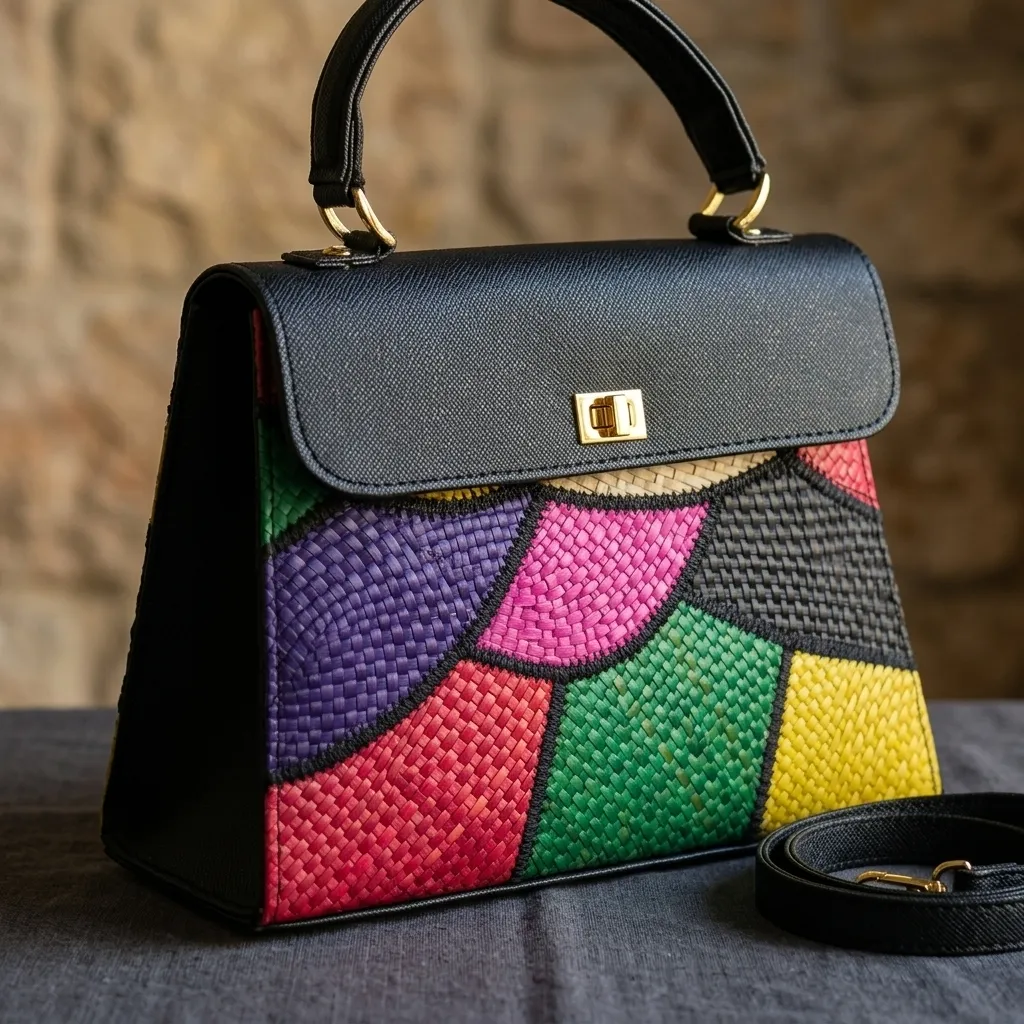 Handwoven Mosaic Vibrant Petals