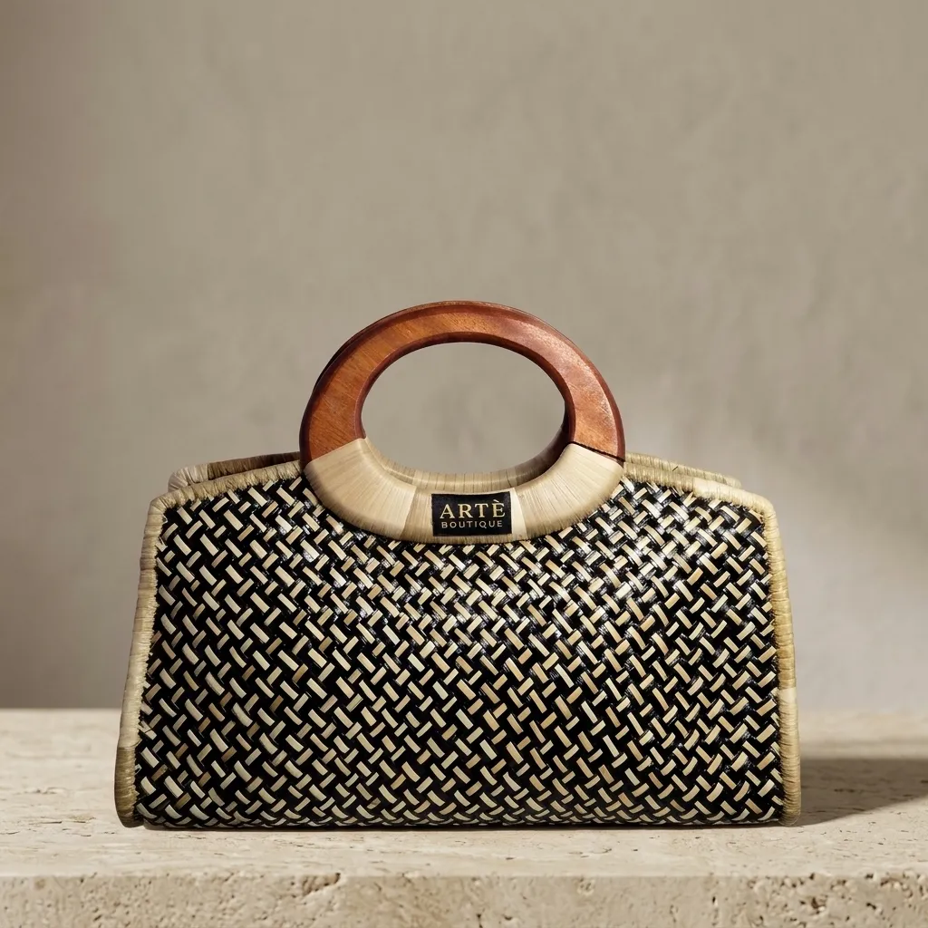 Handwoven Small Stripe Tote