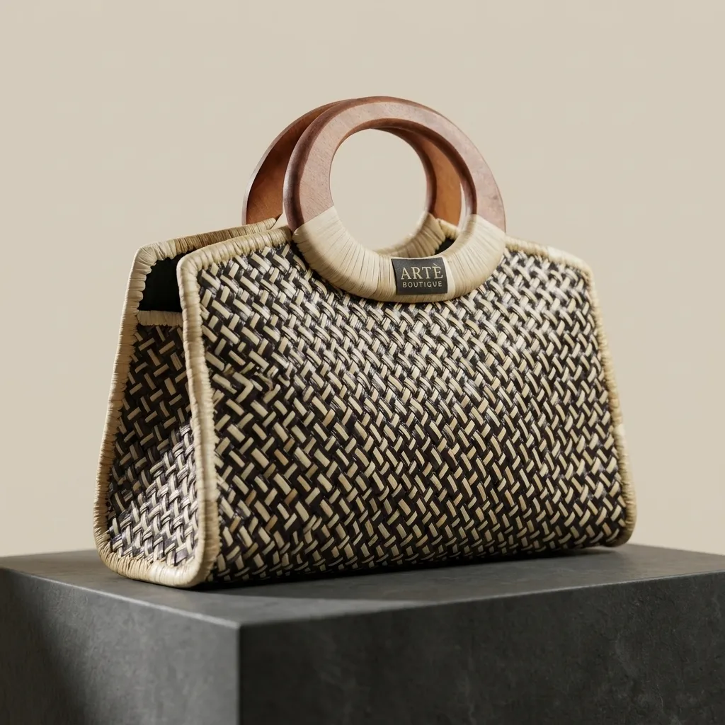 Handwoven Small Stripe Tote