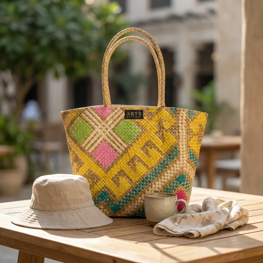 Handwoven Color Mosaic Tote - Small (006)