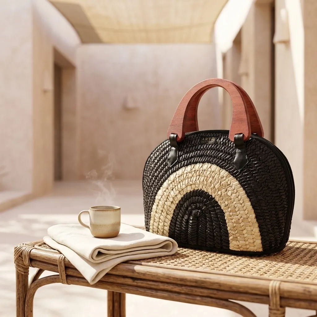 Artisan Arc Weave Handbag