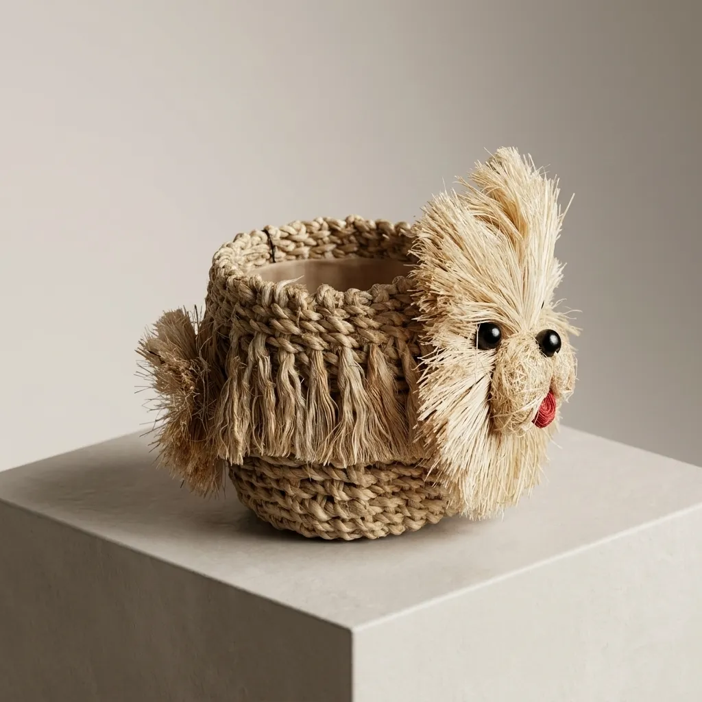 Handwoven Tanny Dog Planter (MINI)