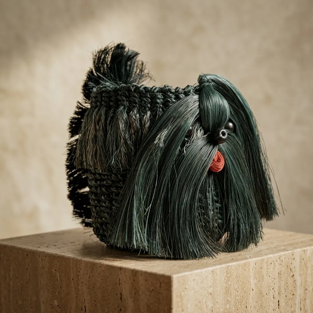 Handwoven Kimmie Black Planter/Decor (Small)