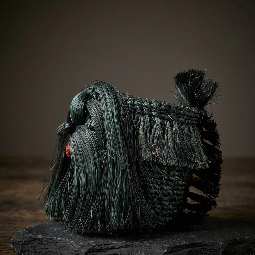 Handwoven Kimmie Black Planter/Decor (Small)