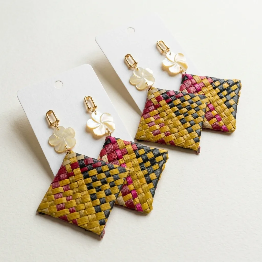 Artisanal Woven Flora Shell (014)
