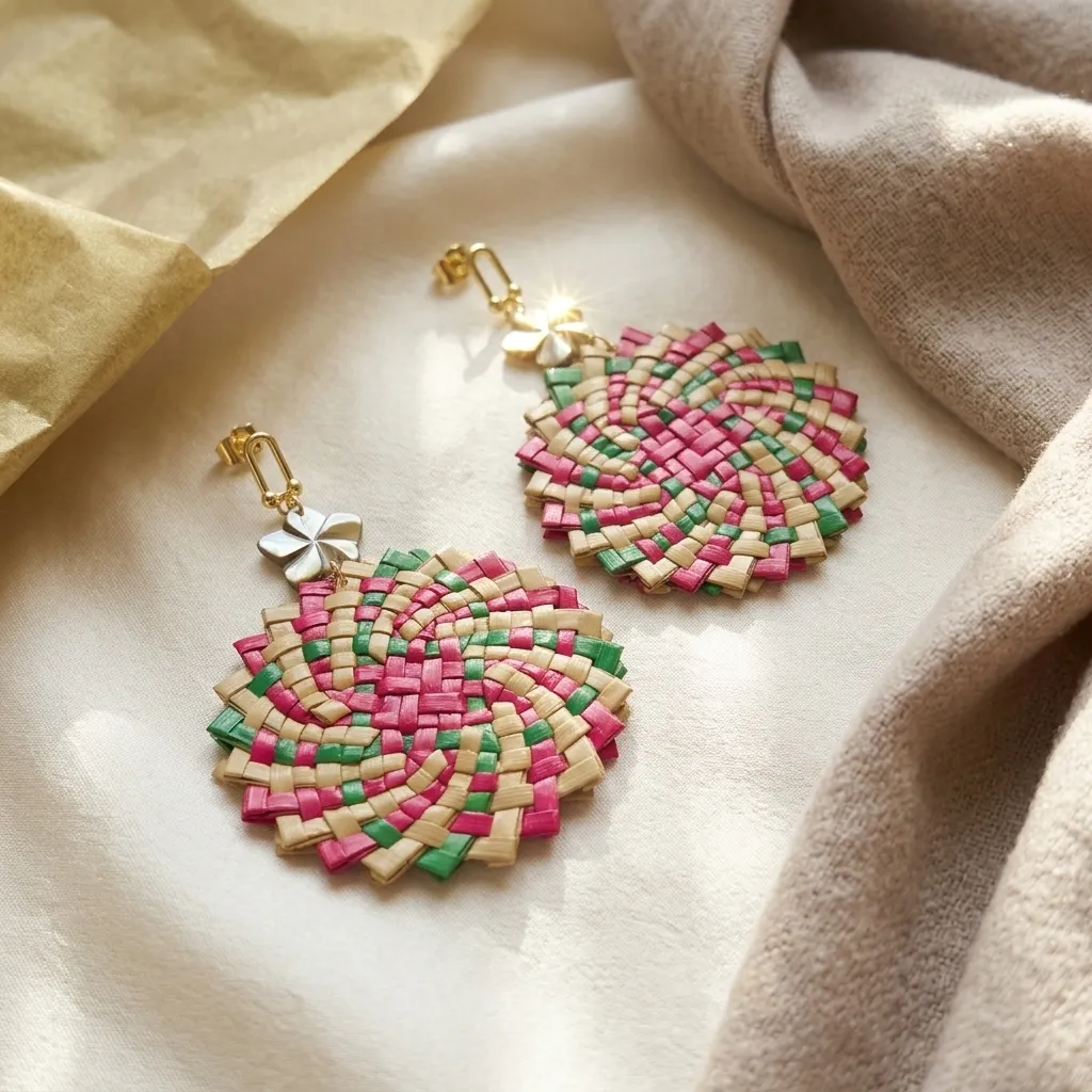 Handwoven Bea Petal Drop (015)