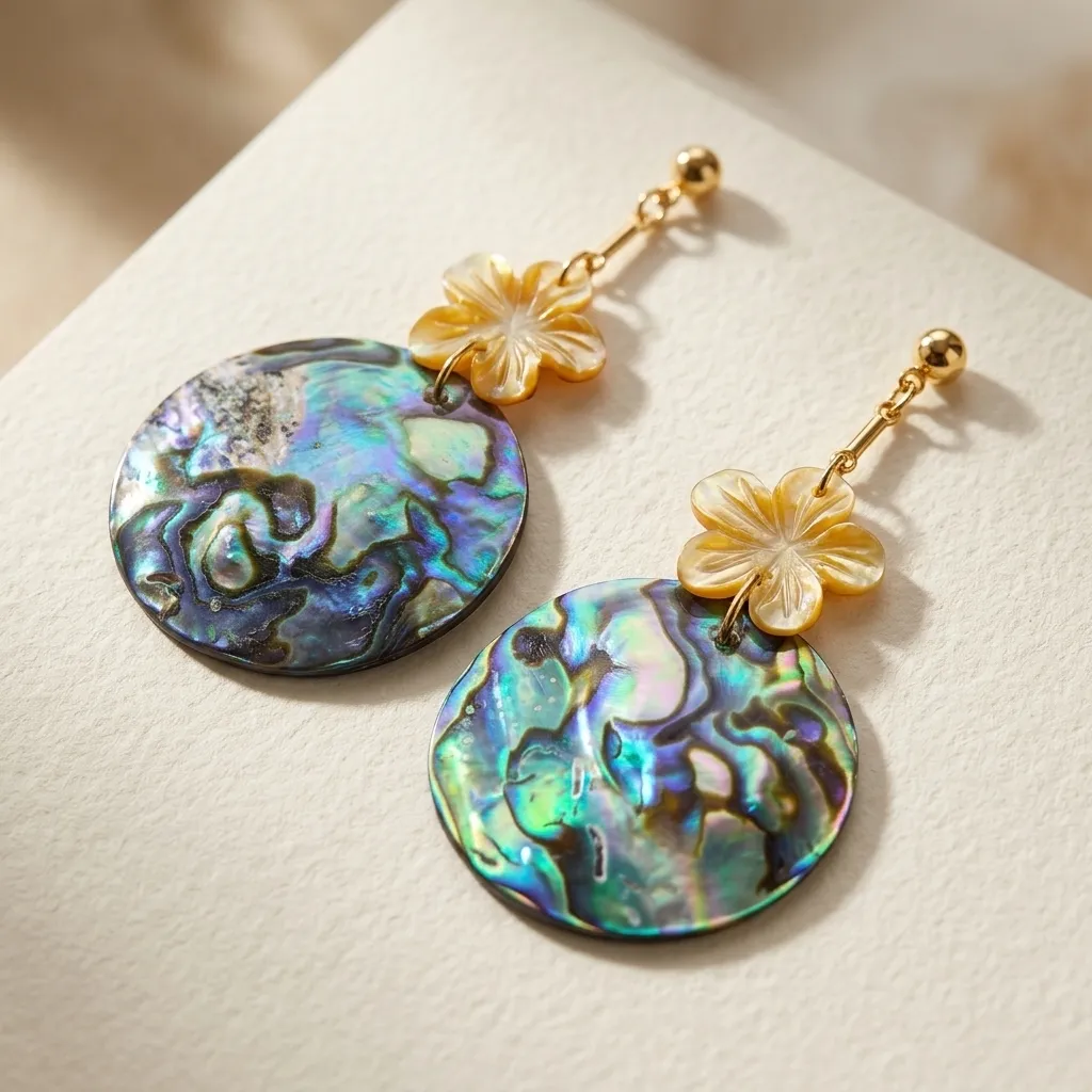 Lustre Bloom Abalone Earrings (AS02)