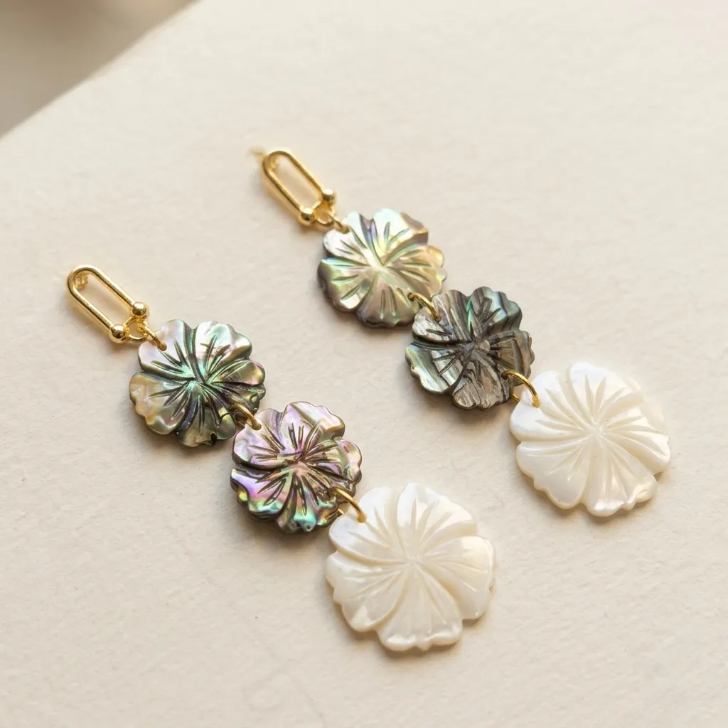 Iridescent Bloom White Drop  (AS05)