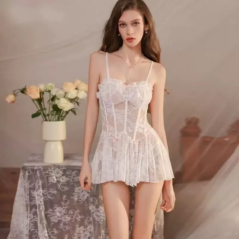 lace camisole mini nightdress
