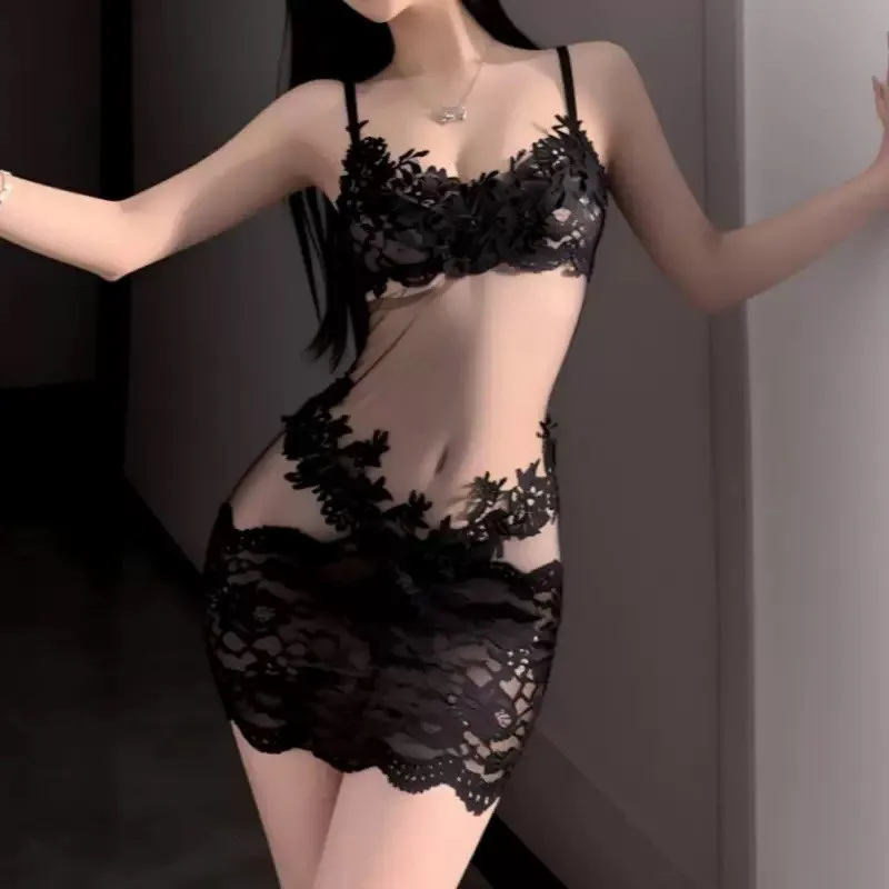 nightwear lace sheer bodycon cami mini dress