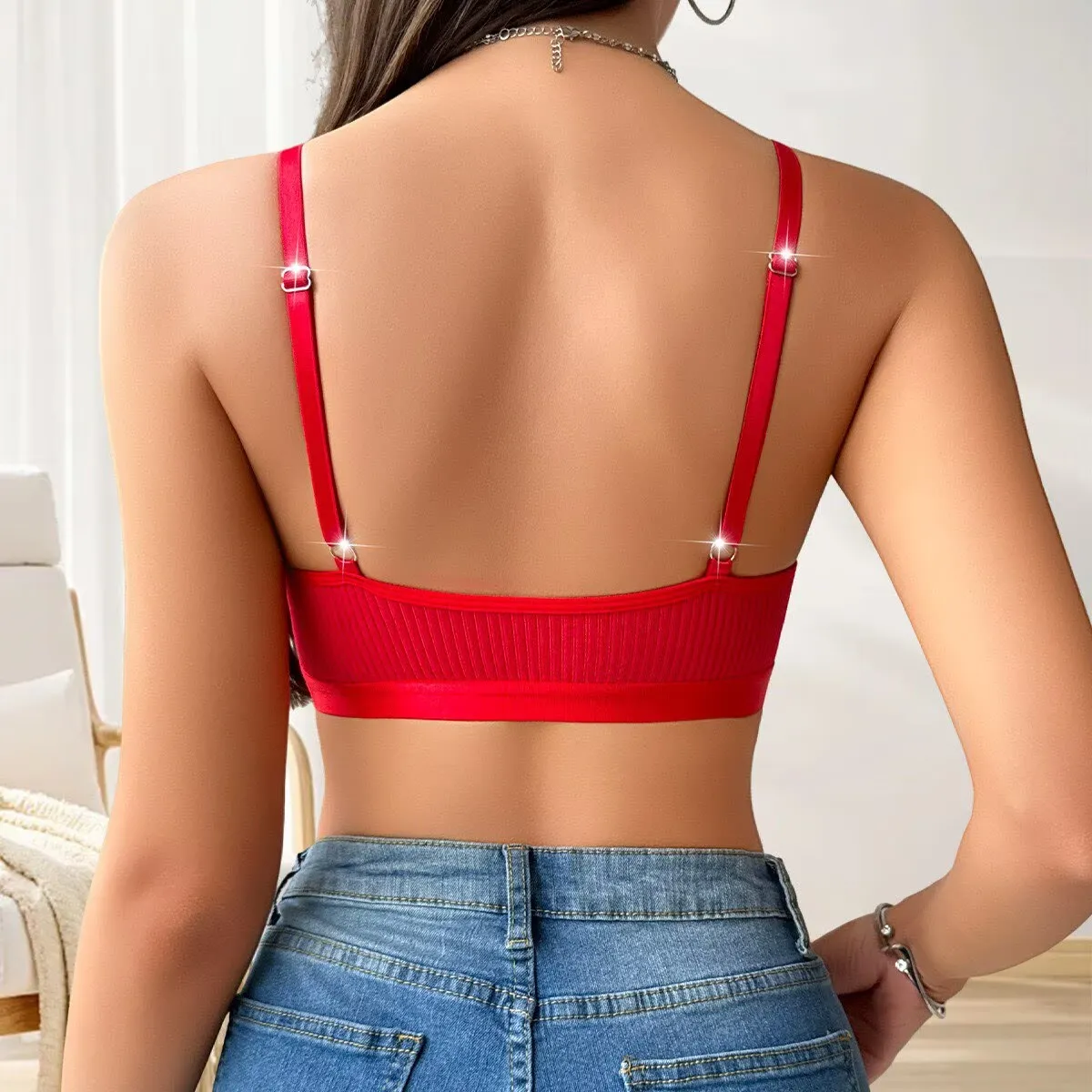Lace Push-Up Bra with Adjustable Shoulder Straps