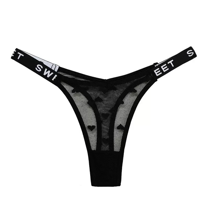sheer mesh thong low waist underwear