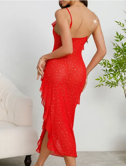 Sparkly Mesh nightdress hot long lingerie