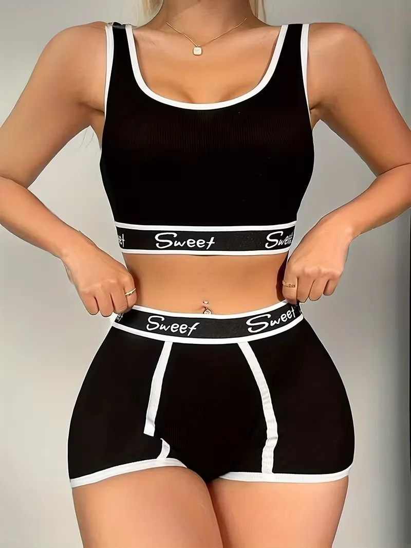 Sport Set Cotton  Bra and Boxer Briefs